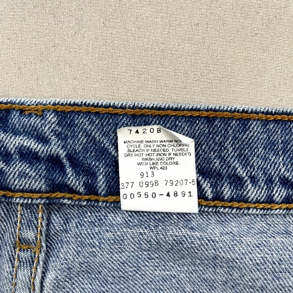 Vintage Levis 550 Jeans Mens 40x30 Blue Denim Relaxed Fit Light Stone Wash 90s - Picture 8 of 14